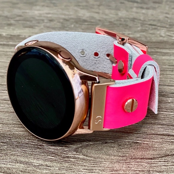 Hot Pink Leather Strap Galaxy Active 40mm Bracelet
